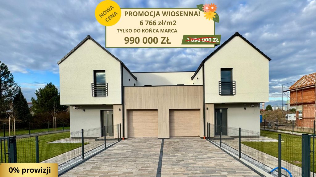 Przestronny Bliźniak Premium w stanie deweloperskim na sprzedaż.