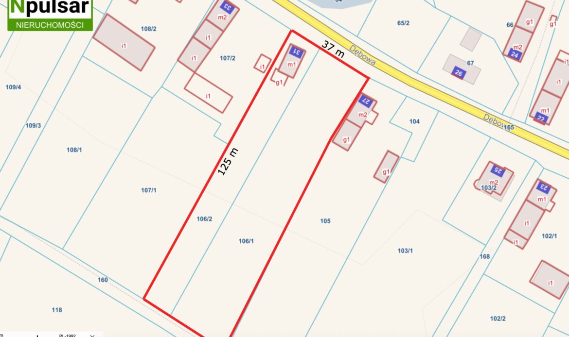 Strona główna - Działka budowlana 4500 m² | Lipowa k. Opola | media w działce